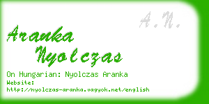 aranka nyolczas business card